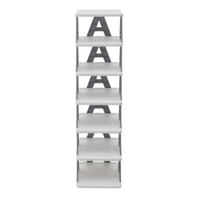 7 Tier Foldable Anti-Drop Corner Vertical Shoe Rack