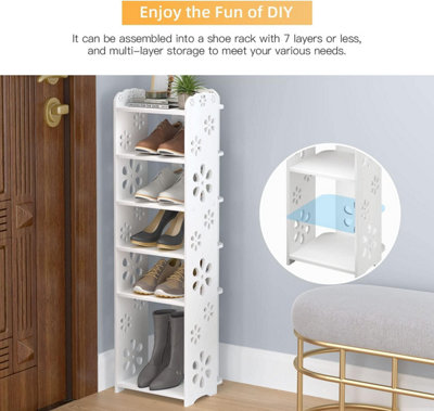 7 Tier Shoe Rack Storage Organiser Shelf in Home Corridor Hallway and Corner DIY at B Q