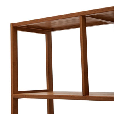 7-Tier Wooden Freestanding Bookcase Brown