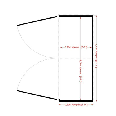 7 x 3 Feet Bike Store Garden Shed - Dip Treated - 5