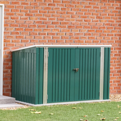 7 x 3 ft Metal Garden Bike Bicycle Storage Shed Bike Store Outdoor Tool ...