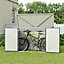 7 x 3 ft Metal Pent Garden Bike Bicycle Storage Shed Bike Store Outdoor Bike Storage Charcoal Black