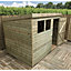 7 x 3 Garden Shed Pressure Treated T&G PENT Wooden Garden Shed - 2 Windows + Single Door (7' x 3' / 7ft x 3ft) (7x3)