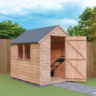 7 x 5 Feet Overlap Shed Single Door - 5