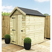7 x 5 Garden Shed Premier Pressure Treated T&G APEX Wooden Garden Shed + Single Door (7' x 5' / 7ft x 5ft) (7x5 )