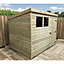 7 x 5 Garden Shed Pressure Treated T&G PENT Wooden Garden Shed - 2 Windows + Single Door (7' x 5' / 7ft x 5ft) (7x5)