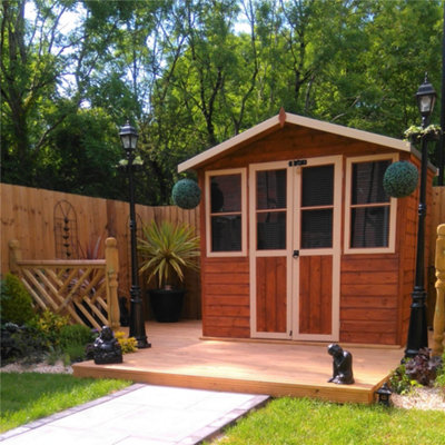 7 x 5 Wooden Summerhouse with Central Double Doors