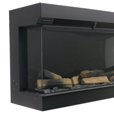 70 Inch Built in 3 sided Electric Fireplace with Remote Control ...