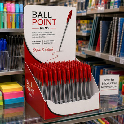 700 Pack Red Ballpoint Pens Crisp Red Ink Biros for Marking Editing ...