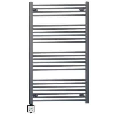 700 x 1200 mm Anthracite Grey Electric Bathroom Heated Towel Rail ...