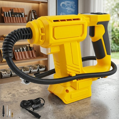 Cordless Car Air Compressor Tyre Inflator Pump Lcd For 18V 20V Battery