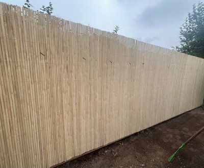 Prime Plus 1.5M(H) X 4M(W) Bamboo Split Slat Fencing Screening Rolls Panels Garden Outdoor Privacy from B&Q