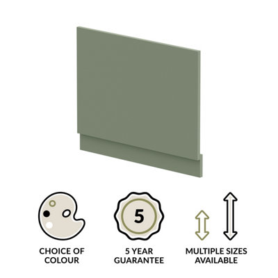 700mm Bath MDF End Panel & Plinth - Satin Green - 3