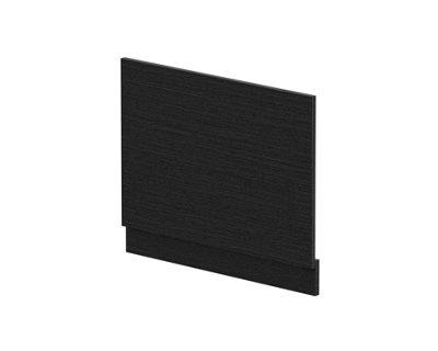 700mm Bath MFC End Panel & Plinth - Woodgrain Charcoal Black