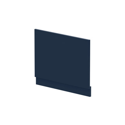 700mm Edge/Power Straight End Bath Panel & Plinth - Matt Midnight Blue