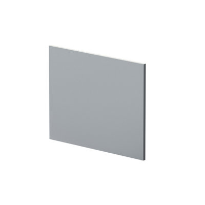 700mm L Shape Square Reversible Bath End Panel - Satin Grey | DIY at B&Q