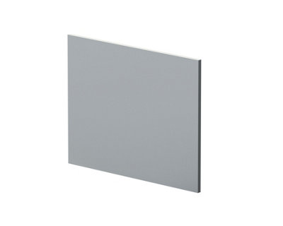 700mm L Shape Square Reversible Bath End Panel - Satin Grey