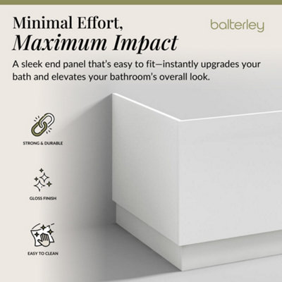 700mm MDF Bath End Panel & Plinth - Gloss White