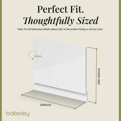 700mm MDF Bath End Panel & Plinth - Gloss White - 4