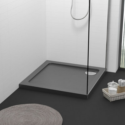 700mm Premium Square Shower Tray - Slate Grey