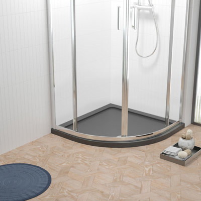 700mm Premium Square Shower Tray - Slate Grey - 4