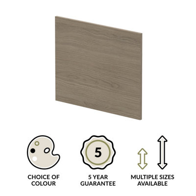 700mm Square MFC Reversible Shower Bath - Woodgrain Solace Oak - 3