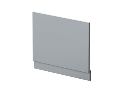 700mm Straight Reversible Bath End Panel & Plinth - Satin Grey