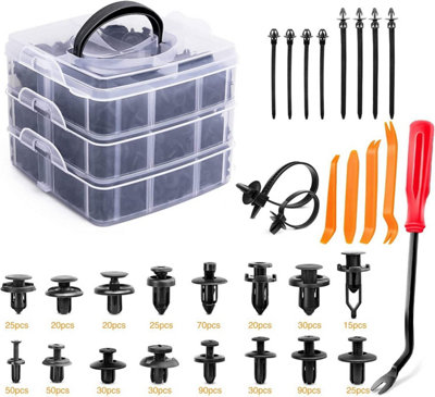 700PCS Car Body Plastic Auto Fasteners Push Trim Clips Pin Rivet Bumper ...