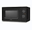 700W 20L Countertop Microwave Oven with Dual Knob Control,Black