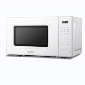 700W 20L Countertop Microwave Oven with LED Display and Touch Control,White