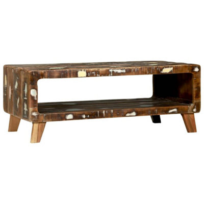 Berkfield Coffee Table 90X50X35 Cm Solid Wood Reclaimed from B&Q