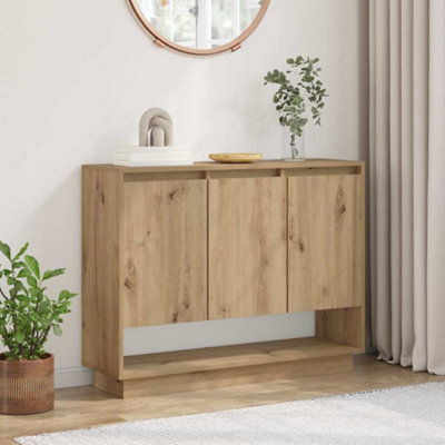 Berkfield Sideboard Artisan Oak 97 X 29 X 75 Cm Engineered Wood from B&Q