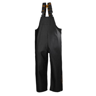 B&Q -  Workwear Gale Rain Bib & Brace (Black)  (Medium)