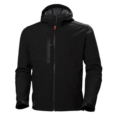 B&Q -  Workwear Kensington Hood Softshell Jacket (Black)  (Xxx Large)