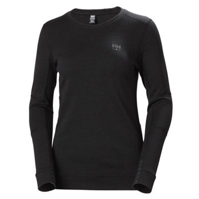 Helly Hansen Workwear Womens Hh Lifa Merino Crewneck (Black)  (X Small) from B&Q