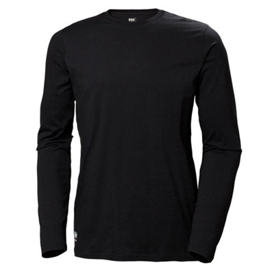 B&Q -  Workwear Womens Manchester Longsleeve T-Shirt (Black)  (Large)