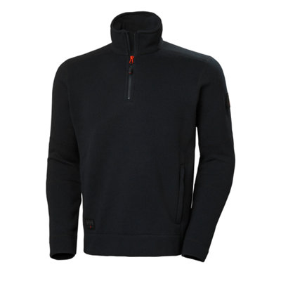 B&Q -  Workwear Kensington Halfzip Knit Fleece (Black)  (Xx Large)