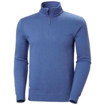 B&Q -  Workwear Classic Half Zip Sweatshirt (Stone Blue)  (Xxxxx Large)