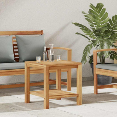 B&Q -  Coffee Table Brown 45 X 45 X 45 Cm Solid Teak Wood
