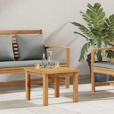 B&Q -  Coffee Table Brown 45 X 45 X 36 Cm Solid Teak Wood