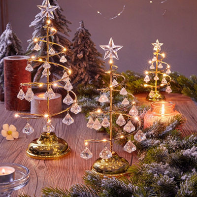 Glowing Xmas Tree Tabletop Decor from B&Q