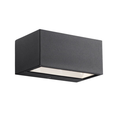 B&Q -  Nene Outdoor Metal Wall Light Weatherproof Black,mains Led