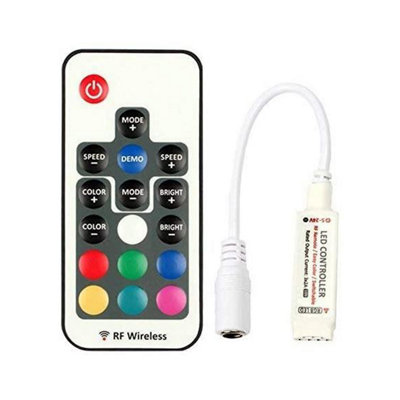 ENER-J RF Mini Controller with 17 Key Remote for RGB Strips - White - Image 5