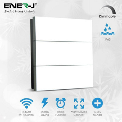 ENER-J 6 Gang Wireless Kinetic Switch - Battery-Free, Eco-Friendly, No Wiring Required - White Body - Image 6