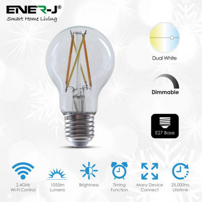 B&Q -  Smart Wifi Cct Changing & Dimmable Gls A60 Led Lamp E27 8.5W