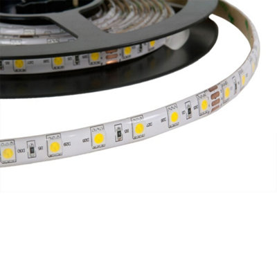 B&Q -  Led Flex Strip Light Super Bright 1P65 Waterproof For Outdoor Usage 5 Meter Roll Smd 5050 (60) 3000K 60 Led Per Meter