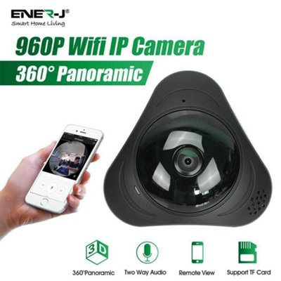 Ener-J Smart Wifi Vr 360 Ip Camera Panoramic View Home & Office Security Ir Night Vision, Own Wifi Hotspot And Motion Detection