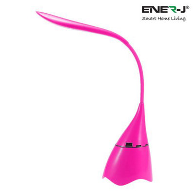 B&Q -  Led Table Lamp With Music Speaker (Pink Body)