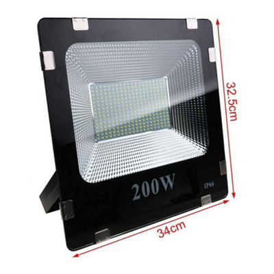 ENER-J 200W LED Floodlight - 4000K Cool White - 20000 Lumens - IP66 Waterproof - Black - 60cm - Image 3