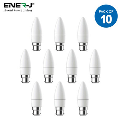 Ener-J 10Pcs Led Bulb 4W Led Candle Lamp B22 6000K from B&Q